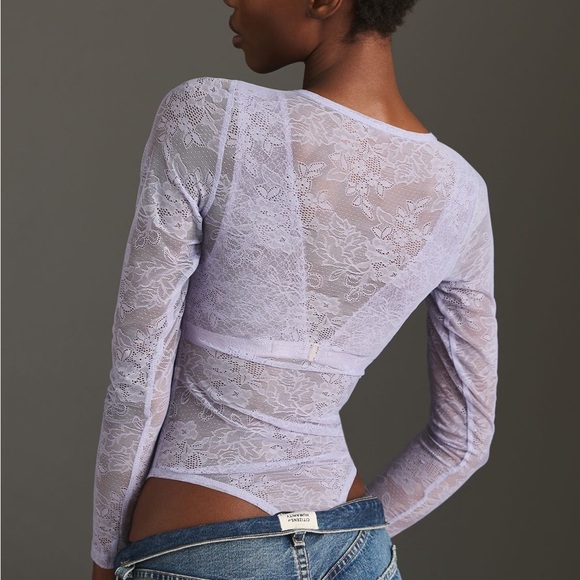 Anthropologie Sheer Lace
Long-Sleeve Bodysuit - Picture 3 of 9